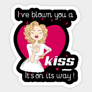 Girl send you a kiss Sticker